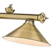 Cordon 3 Light 57.25 inch Rubbed Brass Billiard Ceiling Light in Rubbed Brass Metal