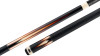 Predator LE True Splice 16 Pool Cue - Ebony with Red/Orange Points - Leather Wrap (comes with 12.4 or 11.8 REVO Radial shaft)