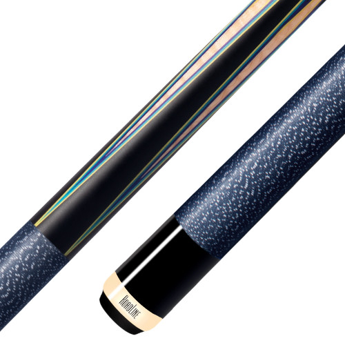 Predator 8 Point Sneaky Pete Black/Curly/Blue Points Linene Wrap Pool Cue (Butt Only)