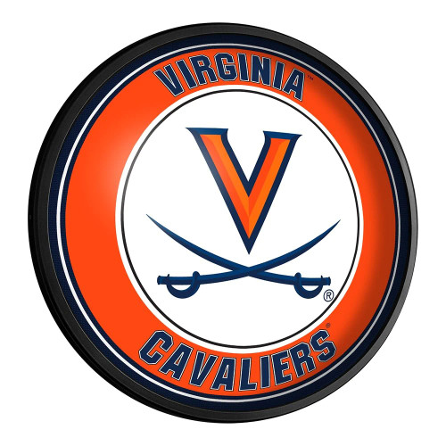 Virginia Cavaliers: Round Slimline Lighted Wall Sign