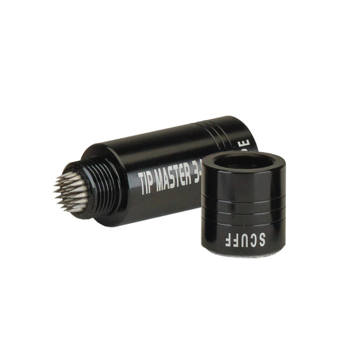 TipMaster 3 in 1 Aluminum Pool Cue Tip Tool - Black TipMaster 3 in 1 Aluminum Pool Cue Tip Tool - Black