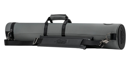Predator Roadline Gray/Black Hard Cue Case - Double Straps - 2 Butts x 4 Shafts