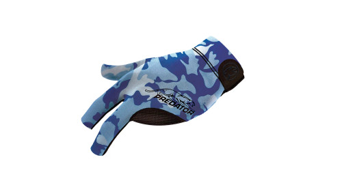 Predator Second Skin Billiard Glove - Blue/Teal Camo Left Hand- L/XL