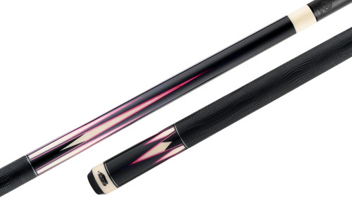 Predator LE True Splice 16 Pool Cue - Ebony with Purple/Pink Points - Leather Wrap (Comes with 12.4 or 11.8 REVO Radial Shaft)