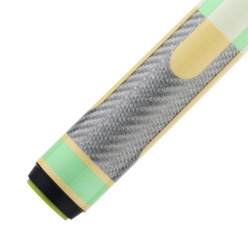 Poison Candy Sugar Pool Cue with Venom Carbon Fiber Shaft - NW- Green/Peach