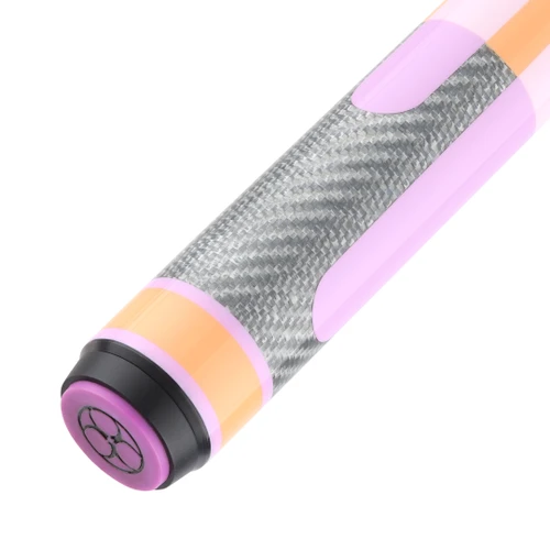 Poison Candy Sugar Pool Cue with Venom Carbon Fiber Shaft - NW- Peach/Lavender