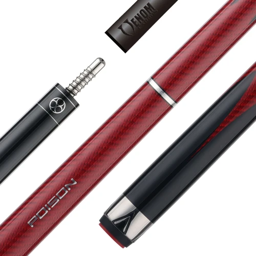 Poison Maelith Pool Cue with 12.4mm Carbon Fiber Shaft – NW – Black/Red