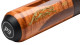 Predator P3 Aura Golden Stained Curly Maple & Bocote Pool Cue - Lizard Grain Leather Wrap (WITH 12.4 REVO SHAFT)