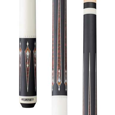 Players G-3395 Pool Cue - Walnut Burl & Turquoise Diamond Graphic, 13mm Tip, 18-21oz
