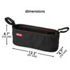 Diono Buggy Buddy® Universal Stroller Organizer With Cup Holders, Secure Attachment, Zippered Pockets, Safe & Secure [Black]