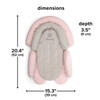Diono Cuddle Soft 2-in-1 Baby Head Neck Body Support Pillow For Newborn Baby Super Soft Car Seat Insert Cushion, Perfect for Infant Car Seats, Convertible Car Seats, Strollers [Gray/Pink]