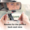 Diono Baby Car Mirror 2 Pack, Includes Easy View Safety Car Seat Mirror for Rear facing Infant & See Me Too Rear View Baby Mirror both Fully Adjustable With Wide Crystal Clear View, Shatterproof, Crash Tested [Silver]