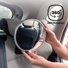Diono Baby Car Mirror 2 Pack, Includes Easy View Safety Car Seat Mirror for Rear facing Infant & See Me Too Rear View Baby Mirror both Fully Adjustable With Wide Crystal Clear View, Shatterproof, Crash Tested [Silver]