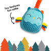 Diono Owl Character Car Seat Straps & Linkee Toy, Shoulder Pads for Baby, Infant, Toddler, 2 Pack Reversible Soft Seat Belt Cushion and Stroller Harness Covers Helps Prevent Strap irritation, Teal [Owl]