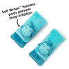 Diono Owl Character Car Seat Straps & Linkee Toy, Shoulder Pads for Baby, Infant, Toddler, 2 Pack Reversible Soft Seat Belt Cushion and Stroller Harness Covers Helps Prevent Strap irritation, Teal [Owl]