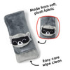 Diono Racoon Character Car Seat Straps & Linkee Toy, Shoulder Pads for Baby, Infant, Toddler, 2 Pack Reversible Soft Seat Belt Cushion and Stroller Harness Covers Helps Prevent Strap irritation, Gray [Raccoon]