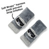 Diono Racoon Character Car Seat Straps & Linkee Toy, Shoulder Pads for Baby, Infant, Toddler, 2 Pack Reversible Soft Seat Belt Cushion and Stroller Harness Covers Helps Prevent Strap irritation, Gray [Raccoon]