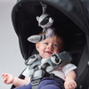 Diono Racoon Character Car Seat Straps & Linkee Toy, Shoulder Pads for Baby, Infant, Toddler, 2 Pack Reversible Soft Seat Belt Cushion and Stroller Harness Covers Helps Prevent Strap irritation, Gray [Raccoon]