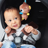 Diono Bear Character Car Seat Straps & Linkee Toy, Shoulder Pads for Baby, Infant, Toddler, 2 Pack Reversible Soft Seat Belt Cushion and Stroller Harness Covers Helps Prevent Strap irritation, Brown [Bear]