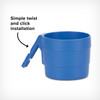 Diono XL Cup Holders for Radian and Everett NXT (Pack of 2) - Simple click and twist installation [Blue Sky]