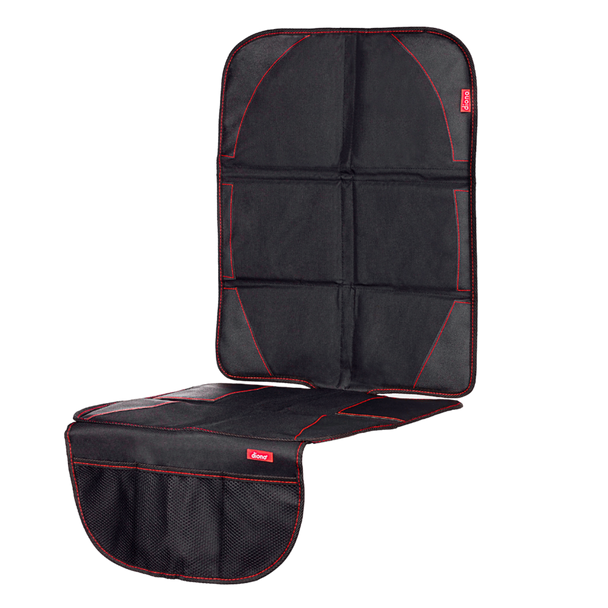 Diono Ultra Mat® Full Size Car Seat Protector For Under Car Seat, Crash Tested With Premium Ultra Thick Padding For Durable, Water Resistant Protection, Includes 3 Mesh Storage Pockets [Black]