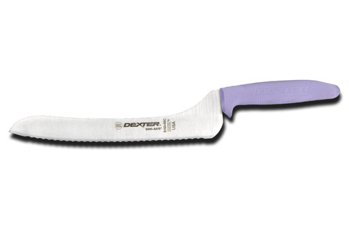 Dexter Russell Sani-Safe 9" Scalloped Offset Sandwich Knife Purple Handle 13583P S163-9Scp-Pcp Dexter Russell Sani-Safe 9" Scalloped Offset Sandwich Knife Purple Handle 13583P S163-9Scp-Pcp