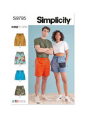 Simplicity S9795 | Unisex Shorts | Front of Envelope