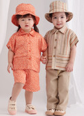 Simplicity S9798 | Toddlers' Top, Pants, Shorts and Hat in Three Sizes