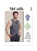 McCall's Men's Lined Vest, Shirts, Tie and Bow Tie | Front of Envelope