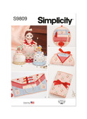 Simplicity S9809 | Pincushion Dolls, Project Organizer and Etui by Shirley Botsford | Front of Envelope