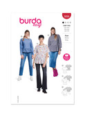 Burda Style BUR5856 | Burda Style Pattern 5856 Misses' Blouse | Front of Envelope