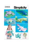 Simplicity S9806 | Plush Reptiles | Front of Envelope
