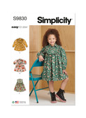 Simplicity S9830 | Children's Dresses | Front of Envelope