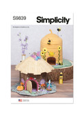 Simplicity S9839 | Fabric Critter Houses and Peg Doll Accessories by Carla Reiss Design | Front of Envelope