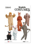 Simplicity S9840 | Children's and Adult's Animal Costumes | Front of Envelope