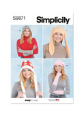 Simplicity S9871 | Knit Hats and Arm Warmers | Front of Envelope