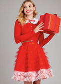 Simplicity S9879 | Holiday Skirts, Collar and Appliques
