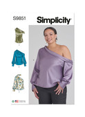 Simplicity S9851 | Misses' and Women's Tops | Front of Envelope