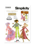 Simplicity S9869 | Doll Clothes for 11 1/2" Fashion Doll by Theresa LaQuey | Front of Envelope