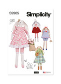 Simplicity S9905 | Slender Plush Bunny and Clothes By Elaine Heigl Designs | Front of Envelope