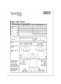 Burda Style BUR5803 | Burda Style Pattern 5803 Dress | Back of Envelope