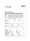 Burda Style BUR5826 | Burda Style Pattern 5826 Misses' Dress | Back of Envelope