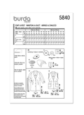 Burda Style BUR5840 | Burda Style Pattern 5840 Misses' Coat & Vest | Back of Envelope