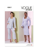 Vogue Patterns V2017 | Misses' Jacket in Two Lengths, Skirt and Pants | Front of Envelope