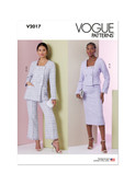 Vogue Patterns V2017 | Misses' Jacket in Two Lengths, Skirt and Pants | Front of Envelope