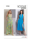 Vogue Patterns V1953 | Misses' Dress In Two Lengths and Belt | Front of Envelope