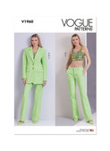 Vogue Patterns V1960 | Misses’ Jacket, Knit Top and Pants | Front of Envelope