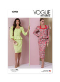Vogue Patterns V2006 | Misses' Two Piece Dress | Front of Envelope