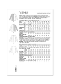Vogue Patterns V2012 | Misses' Shirt | Back of Envelope