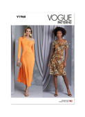 Vogue Patterns V1968 | Misses' Knit Dresses | Front of Envelope